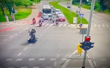 nieudane wheelie KMP Szczecin