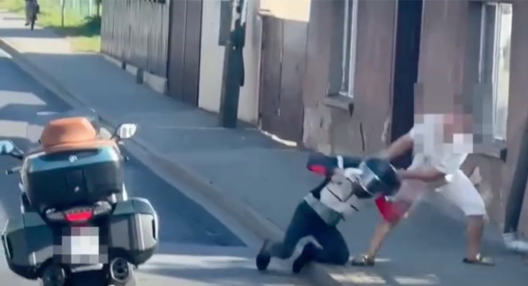 pobicie motocyklisty policja wielkopolska