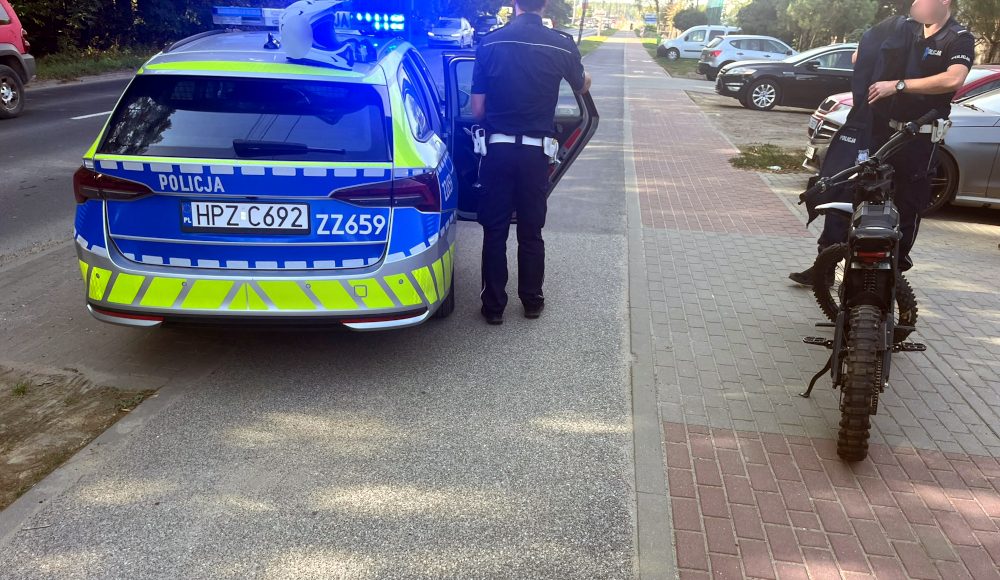 poscig ucieczka motorower policja KPP Wolomin