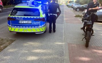 poscig ucieczka motorower policja KPP Wolomin